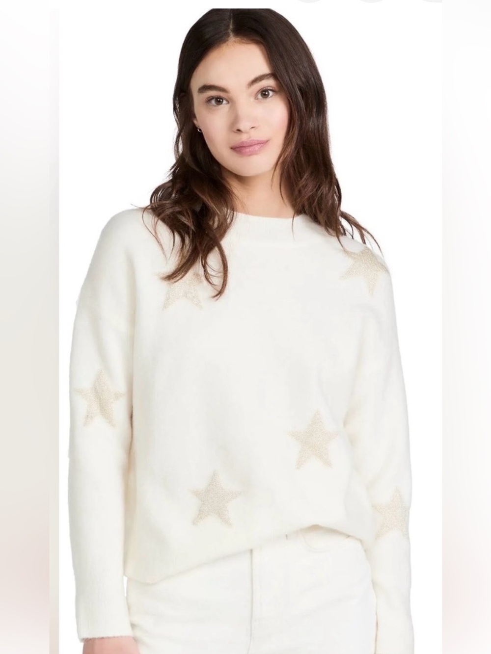 Rails cream gold Star kana Sweater small